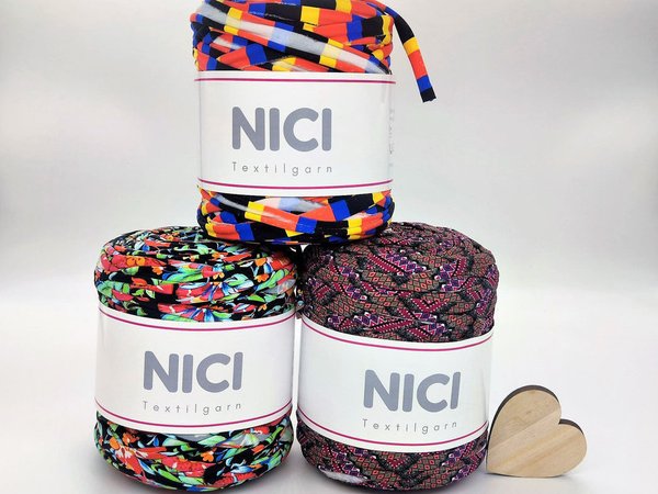 Textilgarn Nici’s®  3er Spar Set Jersey Bunt 2,3kg