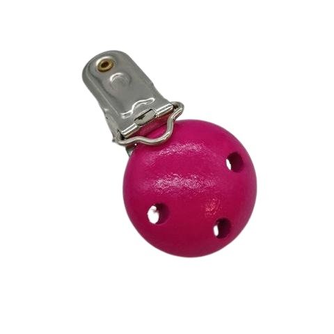 Schnullerketten Clip für Babyschnuller mit Eisenschließe Pink