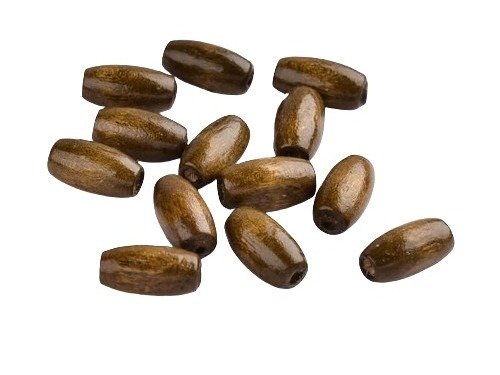 Perlen Olive braun 15x7mm, Lochgr. 2,5mm 20er Set