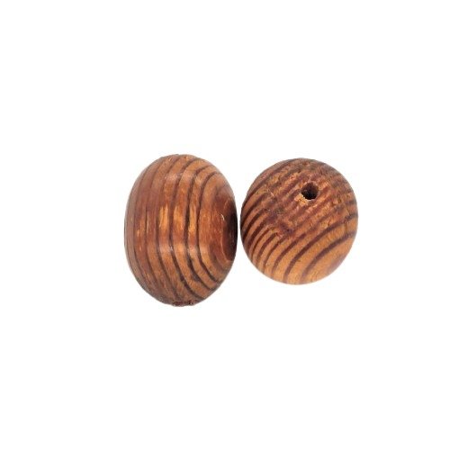 Holzperle Oval Braun 25 mm / Bohrung: ca. 2-3mm