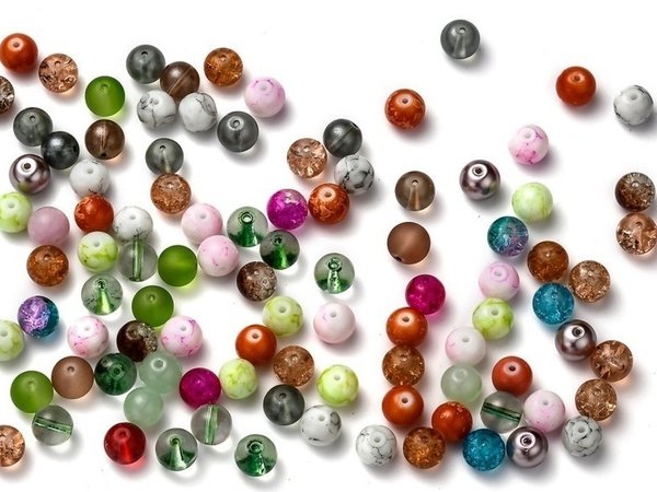 Bastelset Glasperlen bunt gemischte Perlen