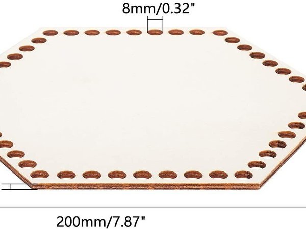 Taschenboden / Fünfeckboden Holz  200mm x 143 mm