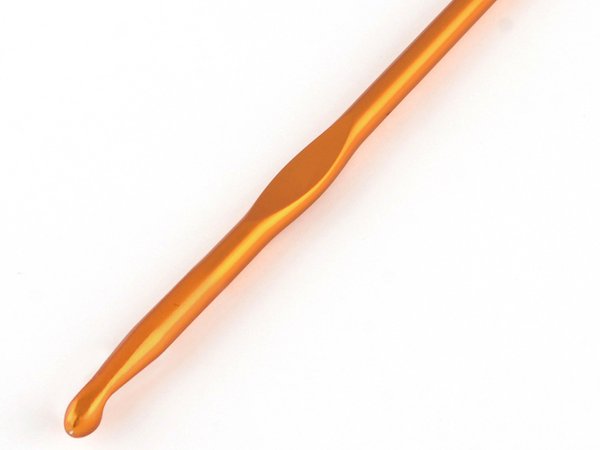 Häkelnadel Stärke 6mm Aluminium Orange Glanz