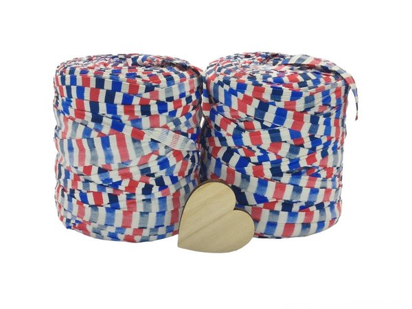 Textilgarn Nici’s® 2er Spar Set Blau / Rot / Weiß 1,6kg